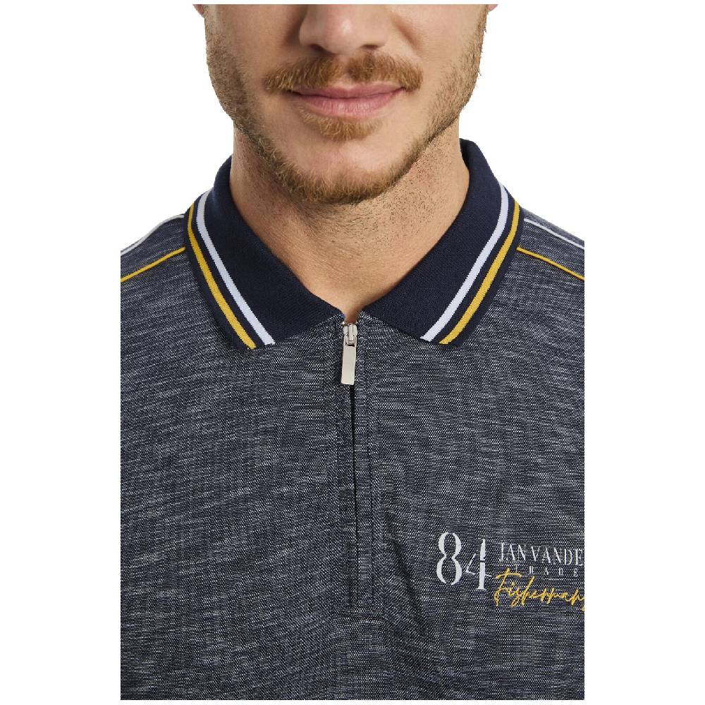 Jan Vanderstorm Poloshirt IBENHARD dunkelblau melange Günstiger Verkauf