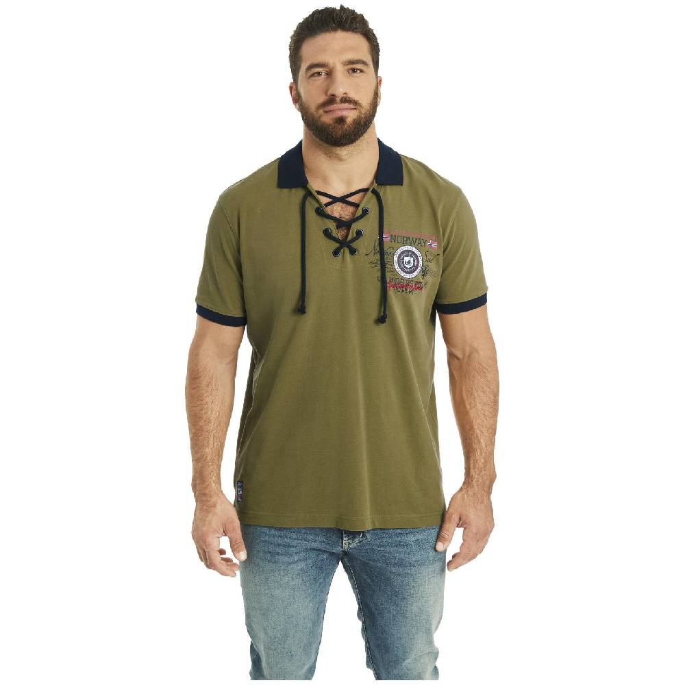 Jan Vanderstorm Doppelpack Poloshirt ELJAR wollweiß oliv Osterangebot