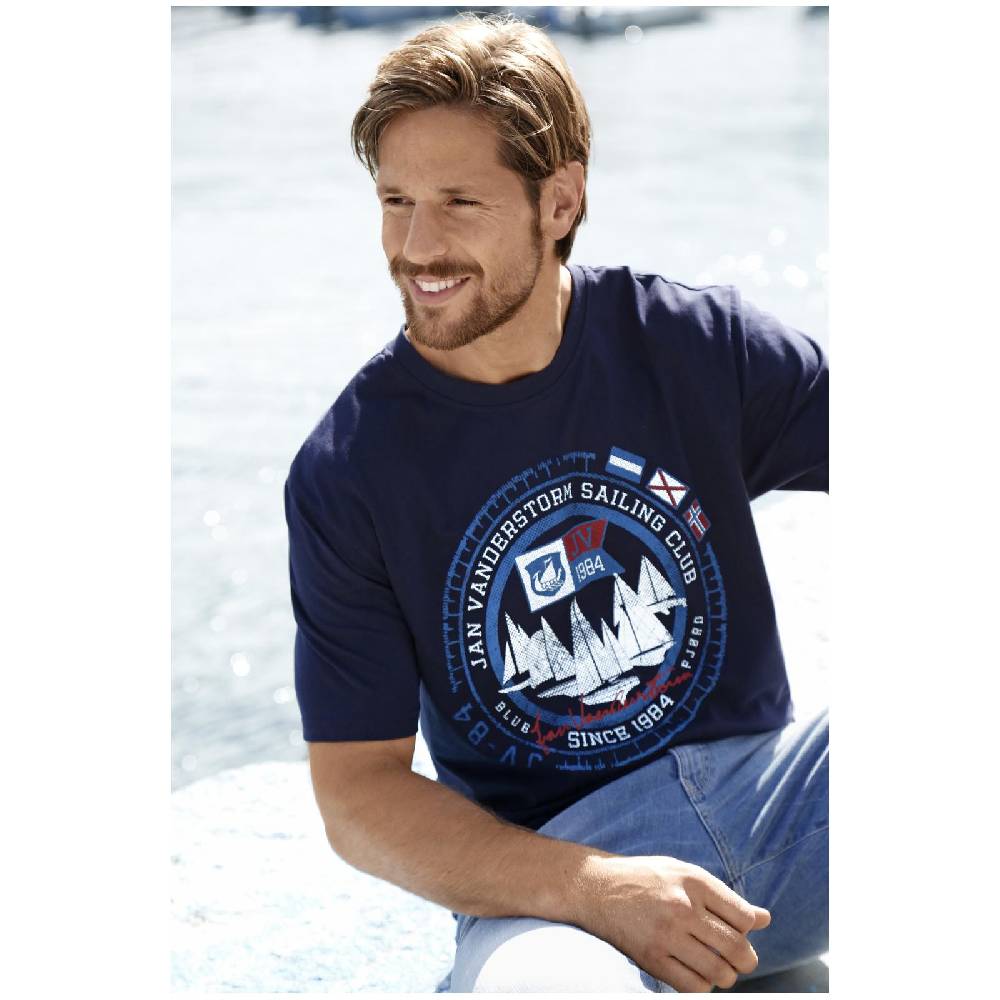 Jan Vanderstorm T-Shirt TERNO dunkelblau Online Outlet