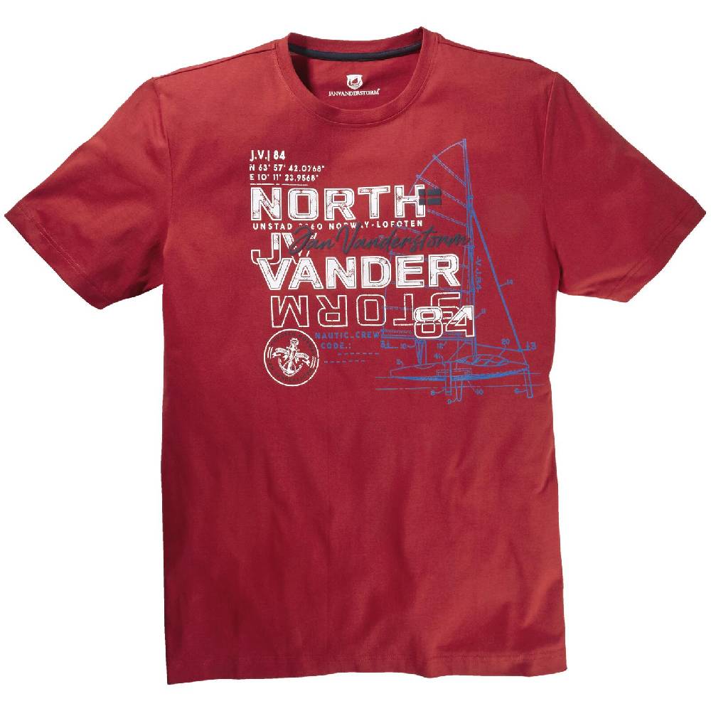 Jan Vanderstorm T-Shirt FRIMANN rot Sonderangebote