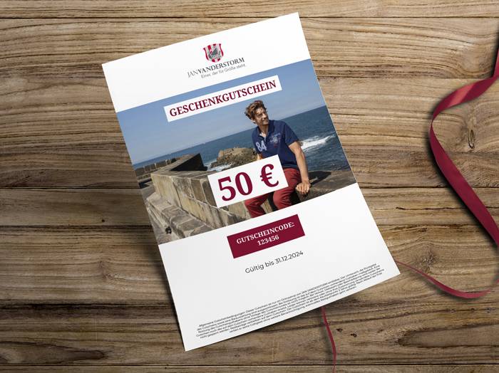 Jan Vanderstorm Geschenkgutschein - digital Discount Store für neue Produkte