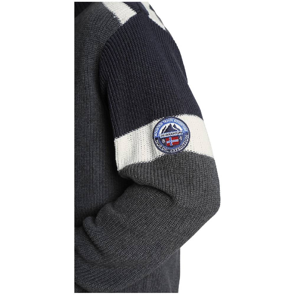 Jan Vanderstorm Strickjacke ANVE dunkelgrau Fabrik Onlineshop