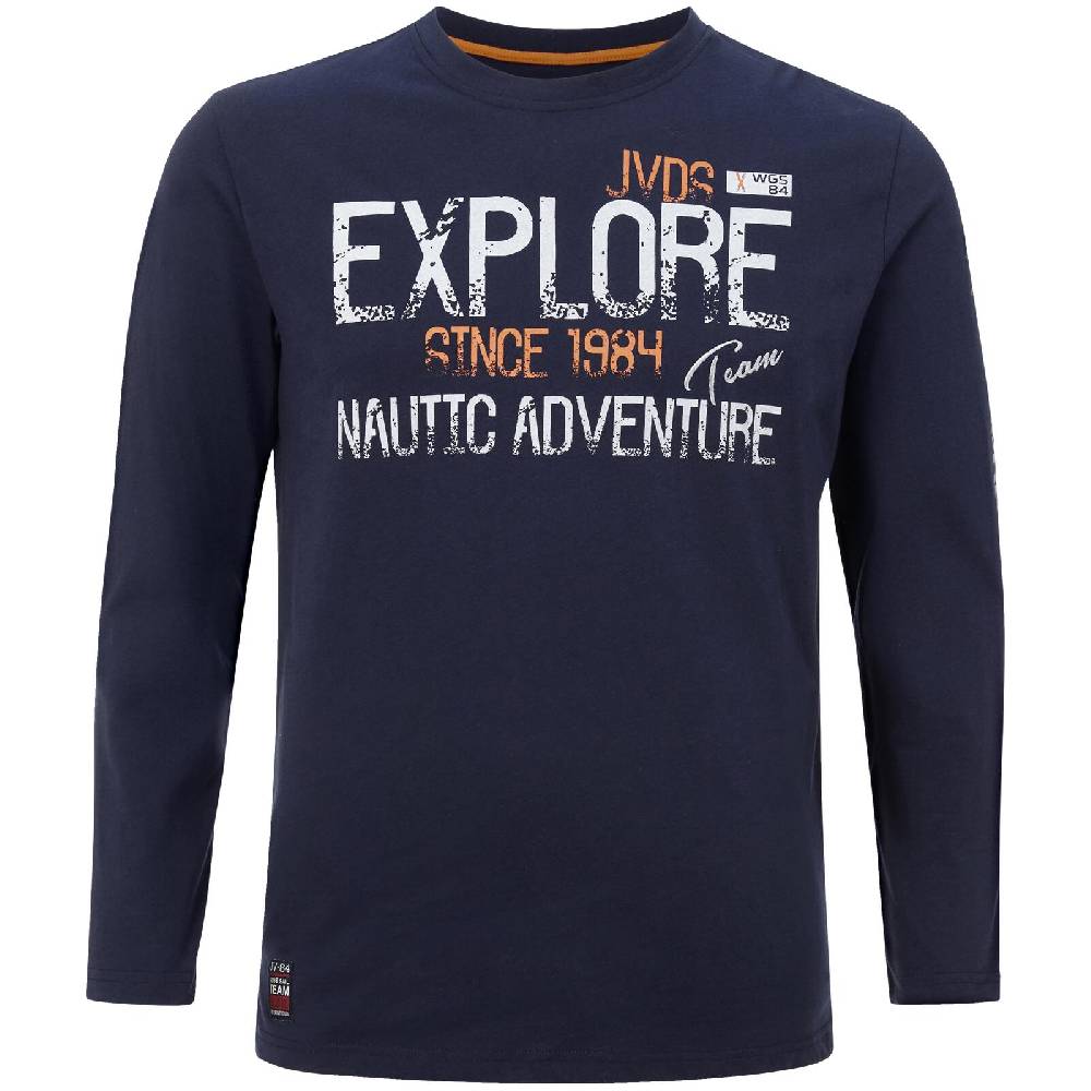 Jan Vanderstorm Langarmshirt ELION dunkelblau Cyber Monday