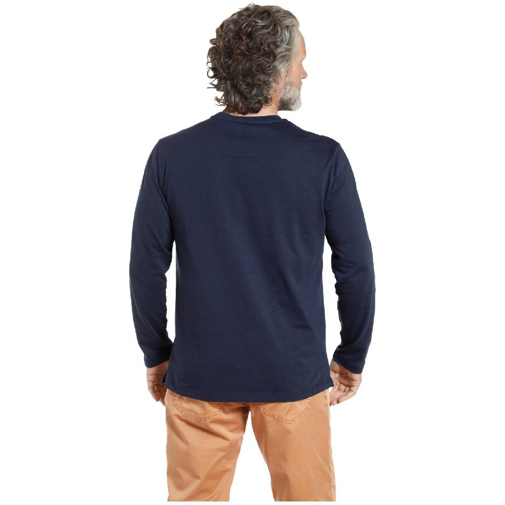 Jan Vanderstorm Langarmshirt ELION dunkelblau Cyber Monday