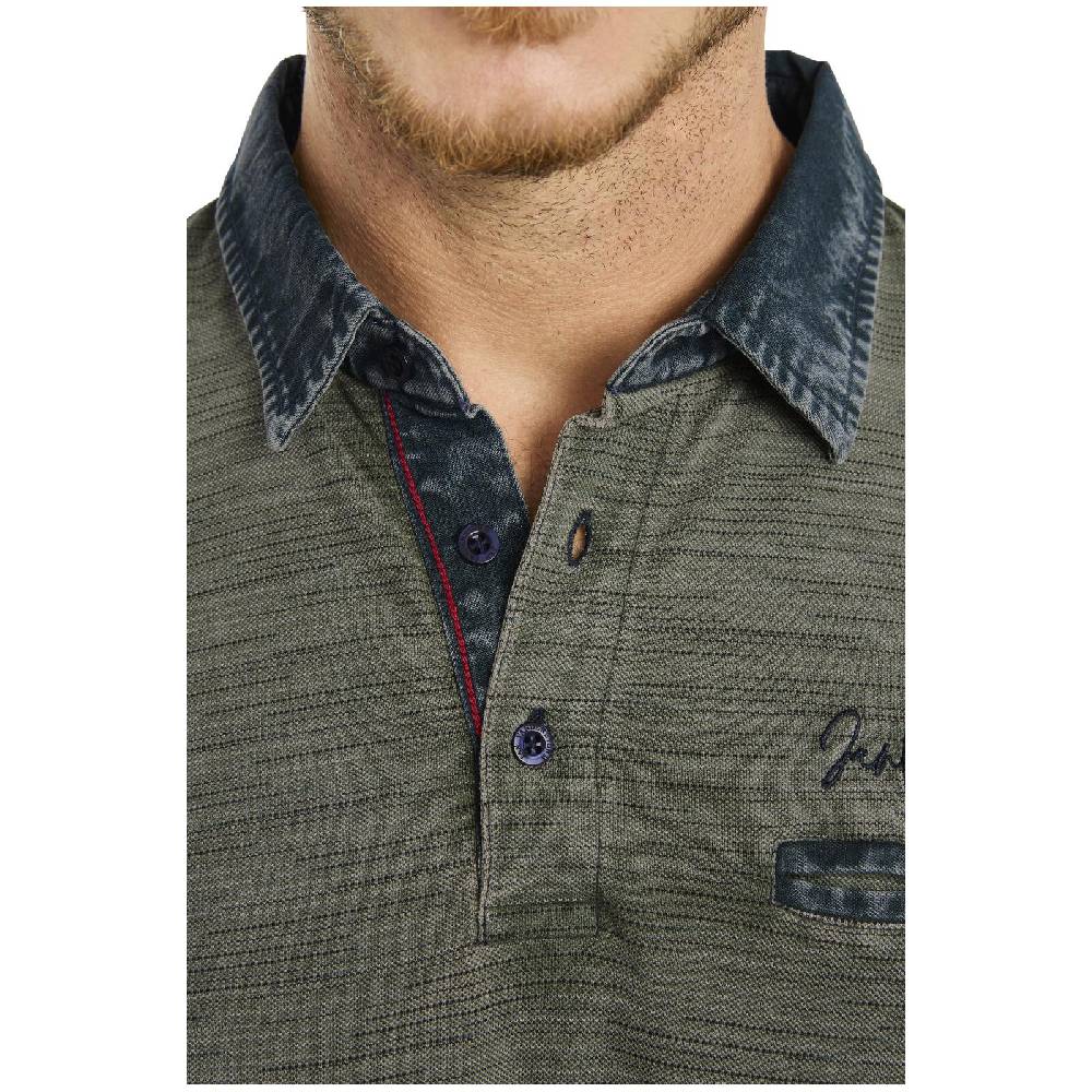 Jan Vanderstorm Poloshirt CAMILLO oliv Jubiläumsangebot
