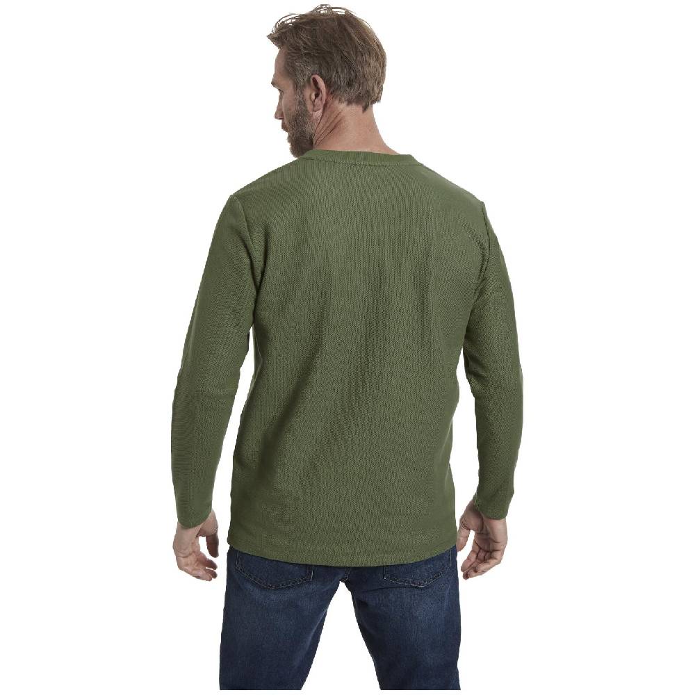 Jan Vanderstorm Langarmshirt IVOR oliv Sonderangebot der Fabrik