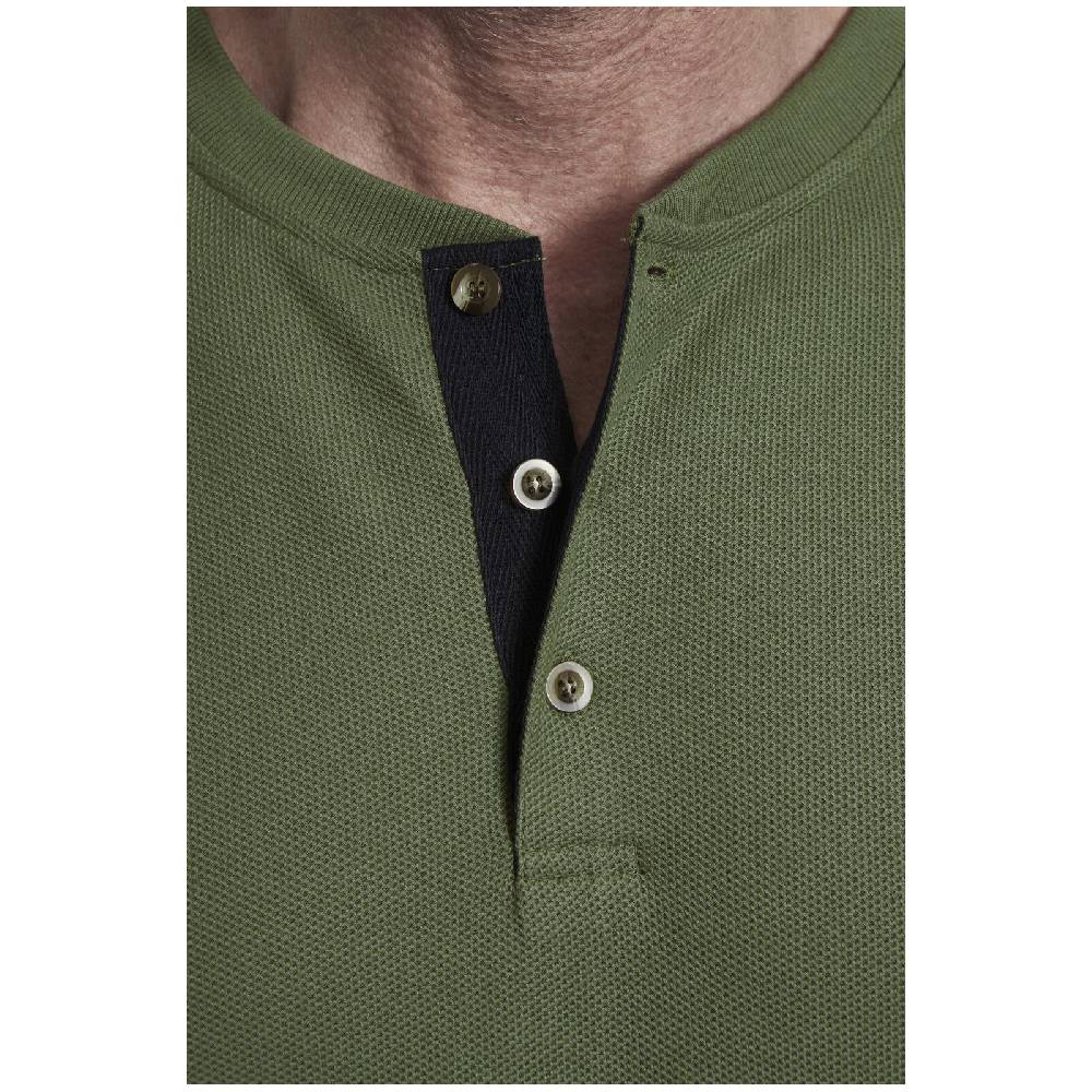 Jan Vanderstorm Langarmshirt IVOR oliv Sonderangebot der Fabrik