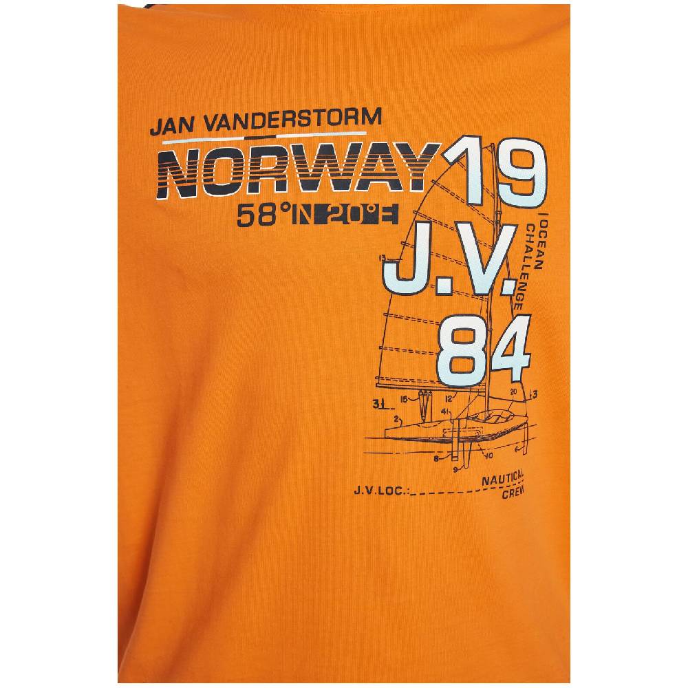Jan Vanderstorm Langarmshirt BERTULI orange 50% Rabatt mit kostenlosem Versand