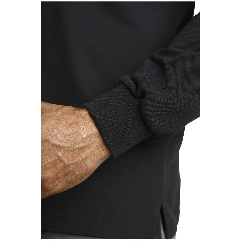 Jan Vanderstorm Langarm-Poloshirt ELLIS schwarz Black Friday Preise