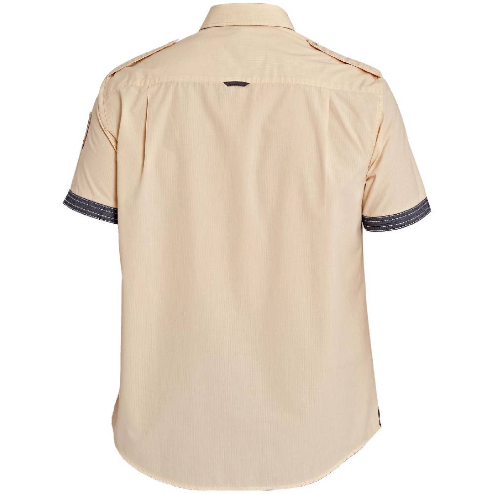 Jan Vanderstorm Kurzarmhemd SKIRNIR beige Auslauf