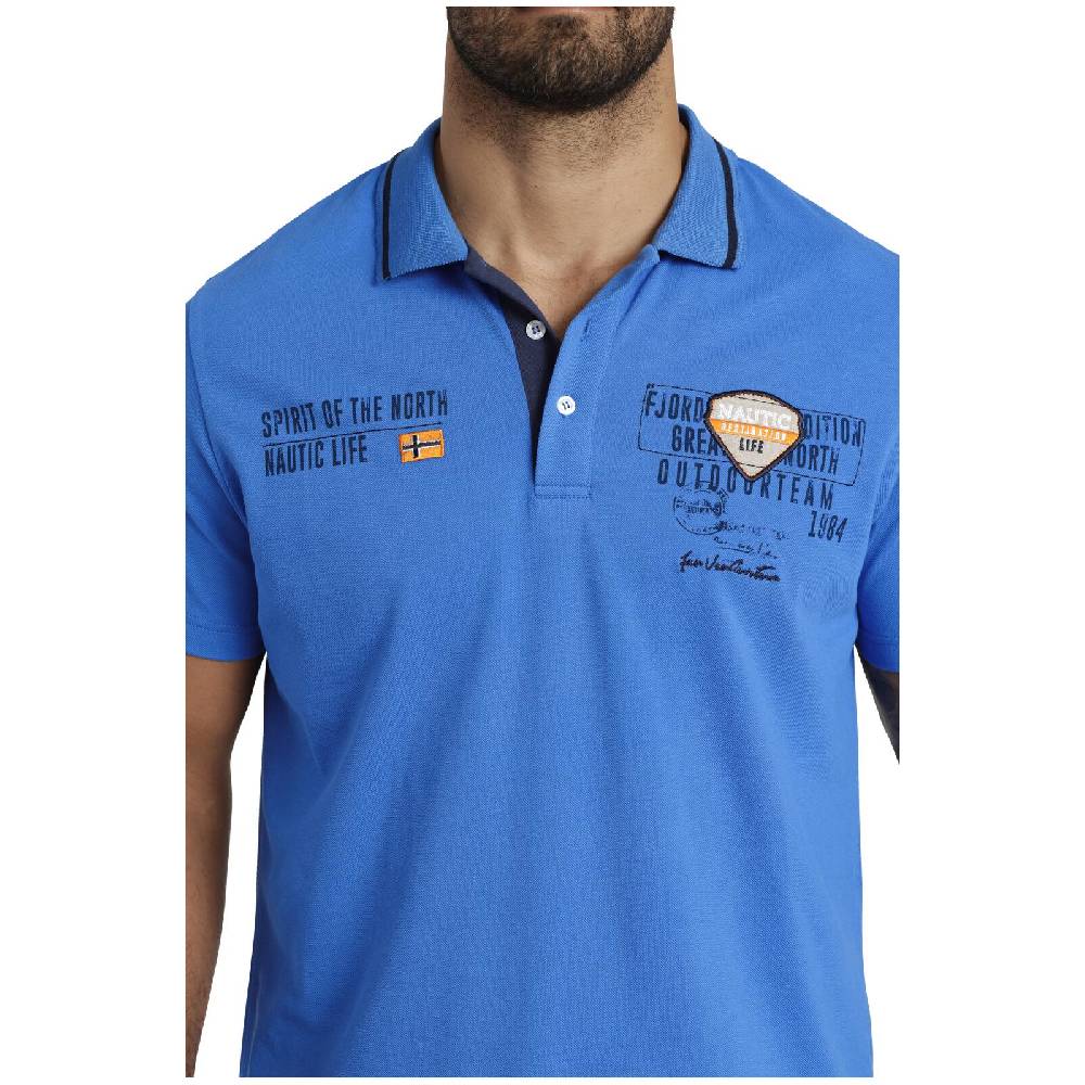 Jan Vanderstorm Poloshirt HALLFRED blau Schlussverkauf