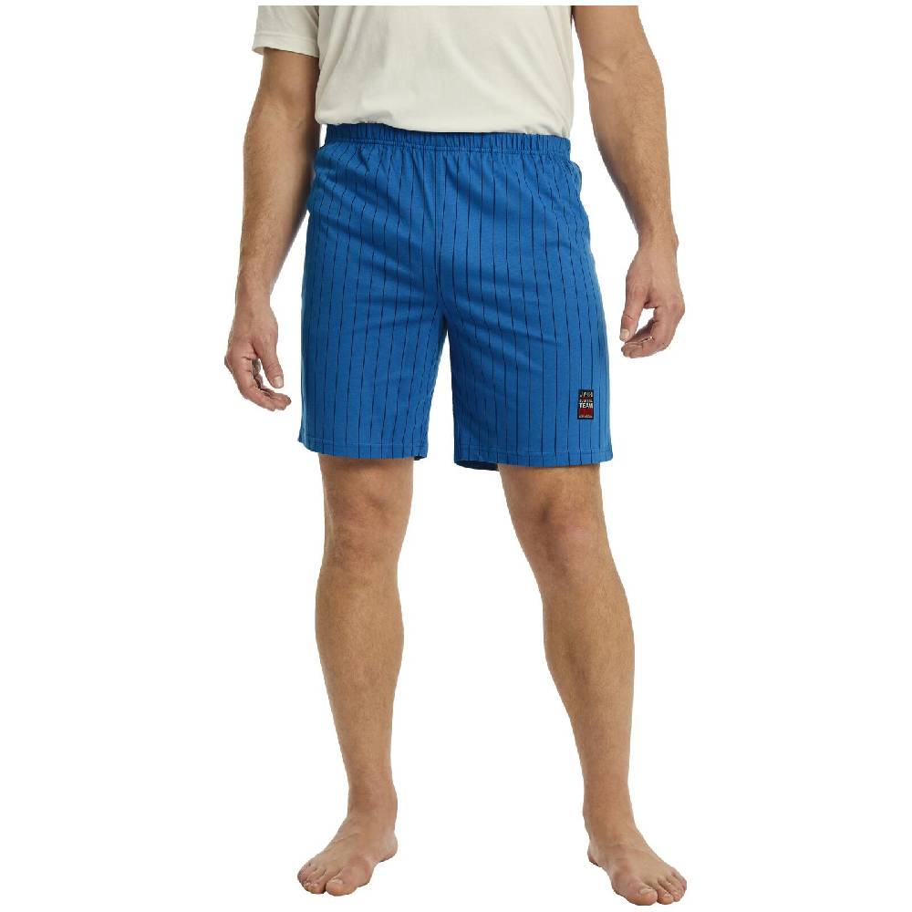 Jan Vanderstorm Kurze Schlafhose BARO royal blau gestreift Meist gekauft