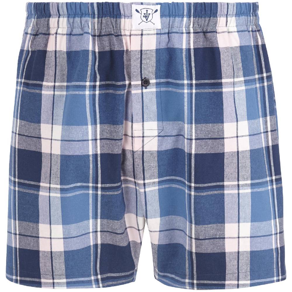 Jan Vanderstorm 3er Pack Boxershorts RIKU blau gemustert Begrenztes Angebot
