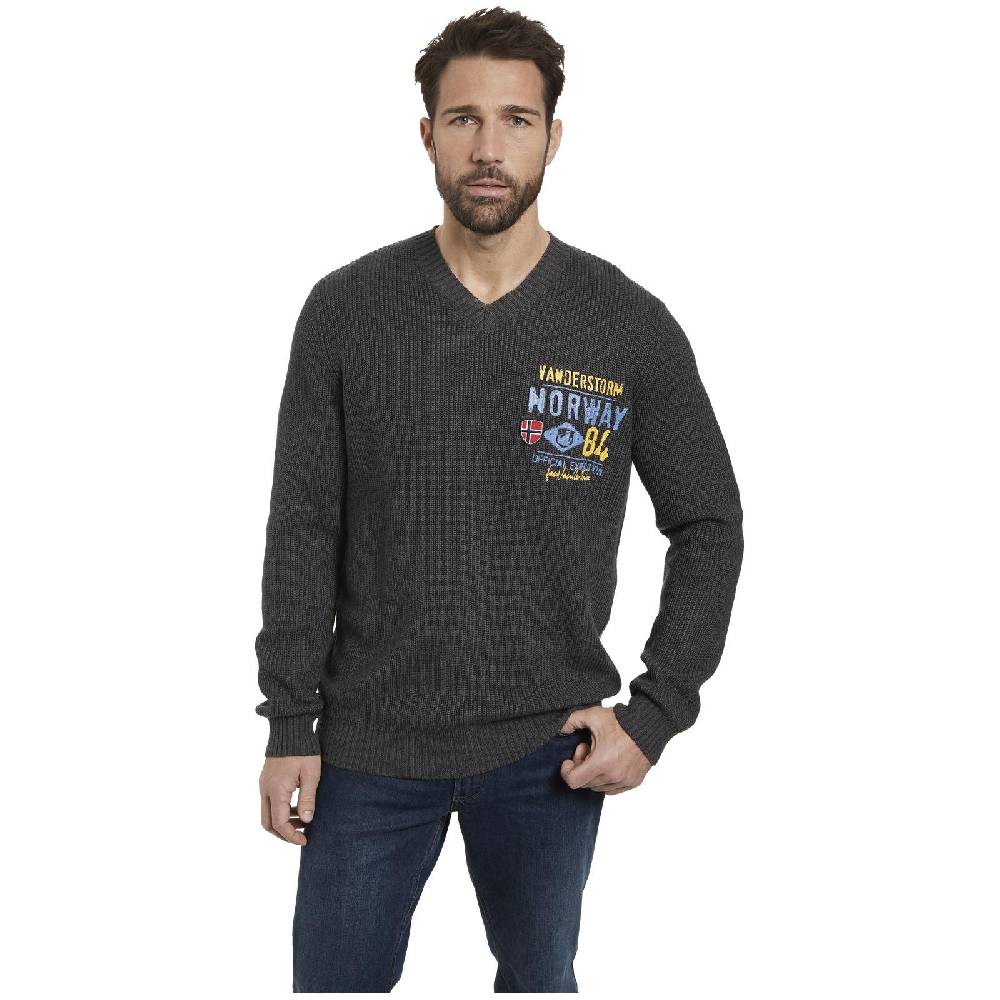 Jan Vanderstorm Pullover JELLEN dunkelgrau 50% Rabatt für begrenzte Zeit
