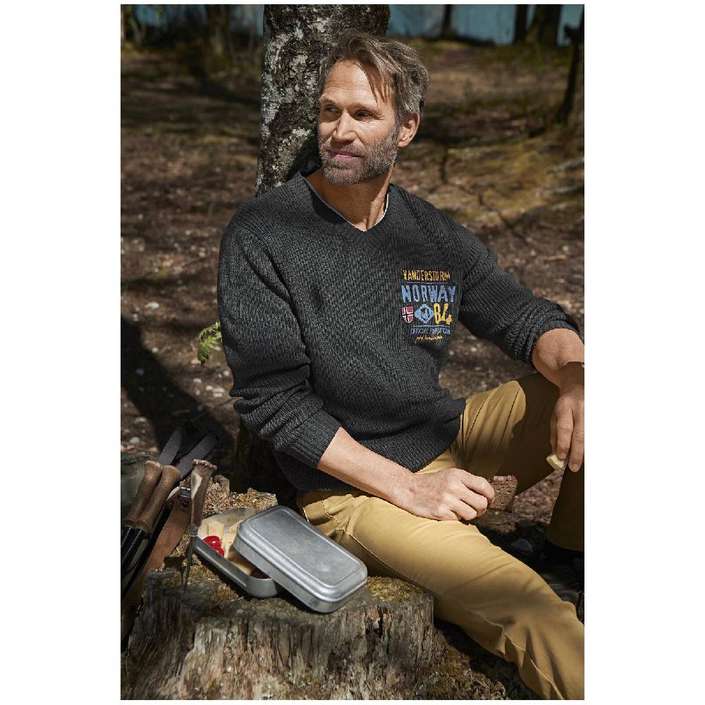 Jan Vanderstorm Pullover JELLEN dunkelgrau 50% Rabatt für begrenzte Zeit