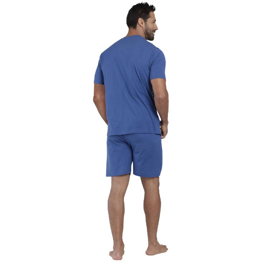 Jan Vanderstorm Schlafanzug TEUTOMAR blau gemustert Sonderangebot
