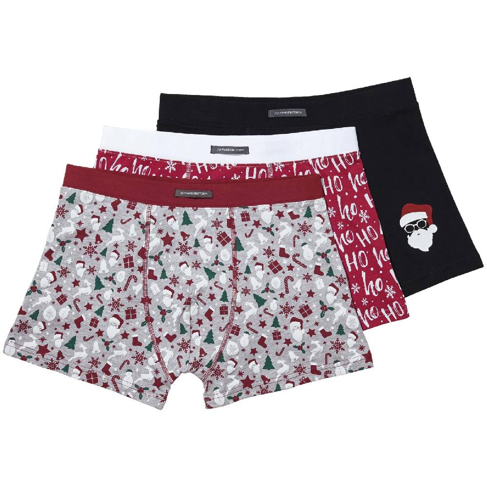 Jan Vanderstorm 3er Pack Retropant AABO schwarz grau rot Rabatt
