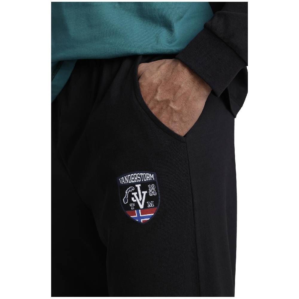 Jan Vanderstorm Schlafanzug OSMUND petrol schwarz Black Friday