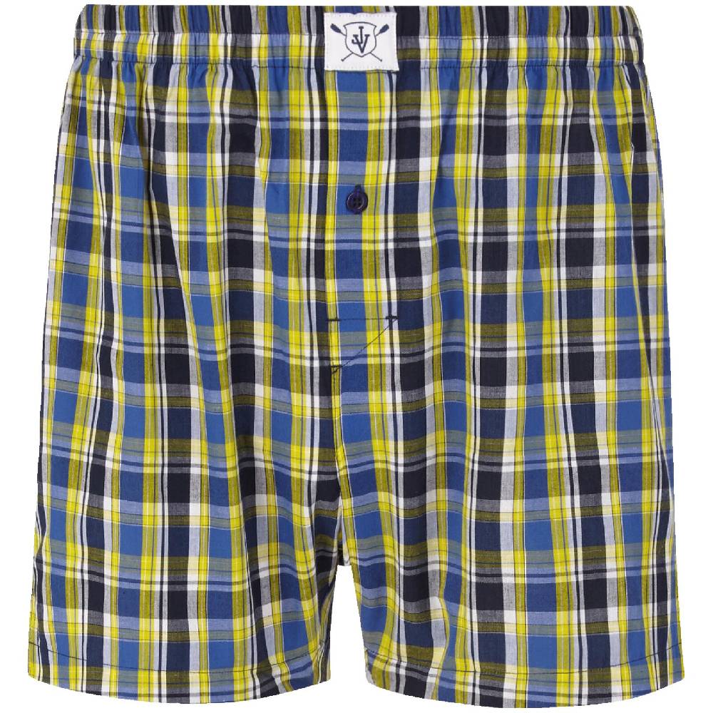 Jan Vanderstorm 3er Pack Boxershorts RIKU royal blau gemustert Muttertagsangebot