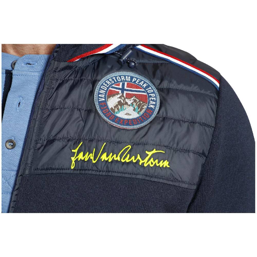Jan Vanderstorm Strickfleecejacke STELLAN dunkelblau Jubiläumsangebot