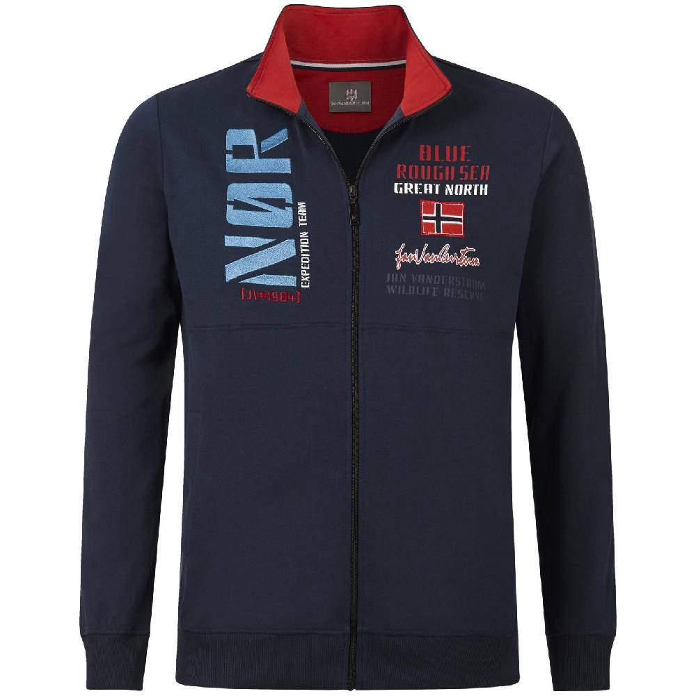Jan Vanderstorm Sweatjacke TJARKE dunkelblau Große Rabatte