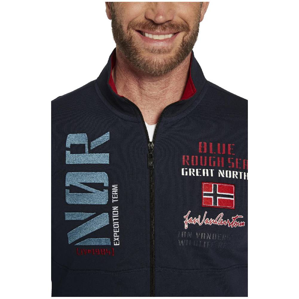 Jan Vanderstorm Sweatjacke TJARKE dunkelblau Große Rabatte