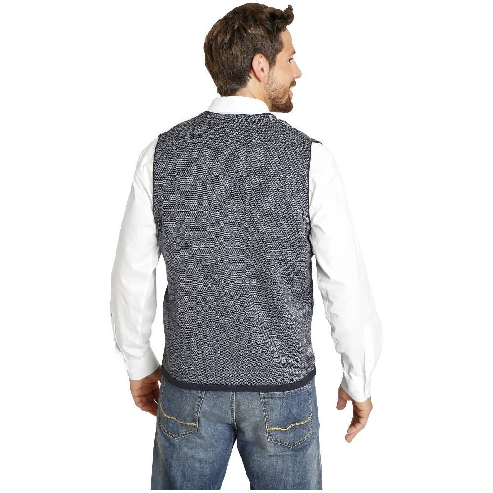 Jan Vanderstorm Strickweste TANE blau gemustert Wochenangebot
