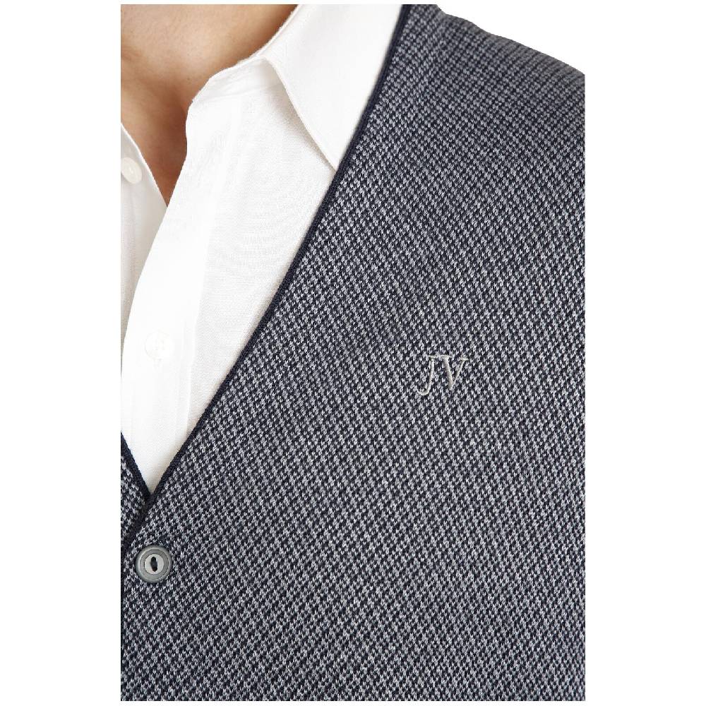 Jan Vanderstorm Strickweste TANE blau gemustert Wochenangebot