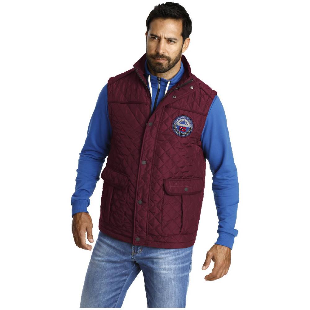 Jan Vanderstorm Steppweste RODEWIN dunkelrot Discount Store für neue Produkte