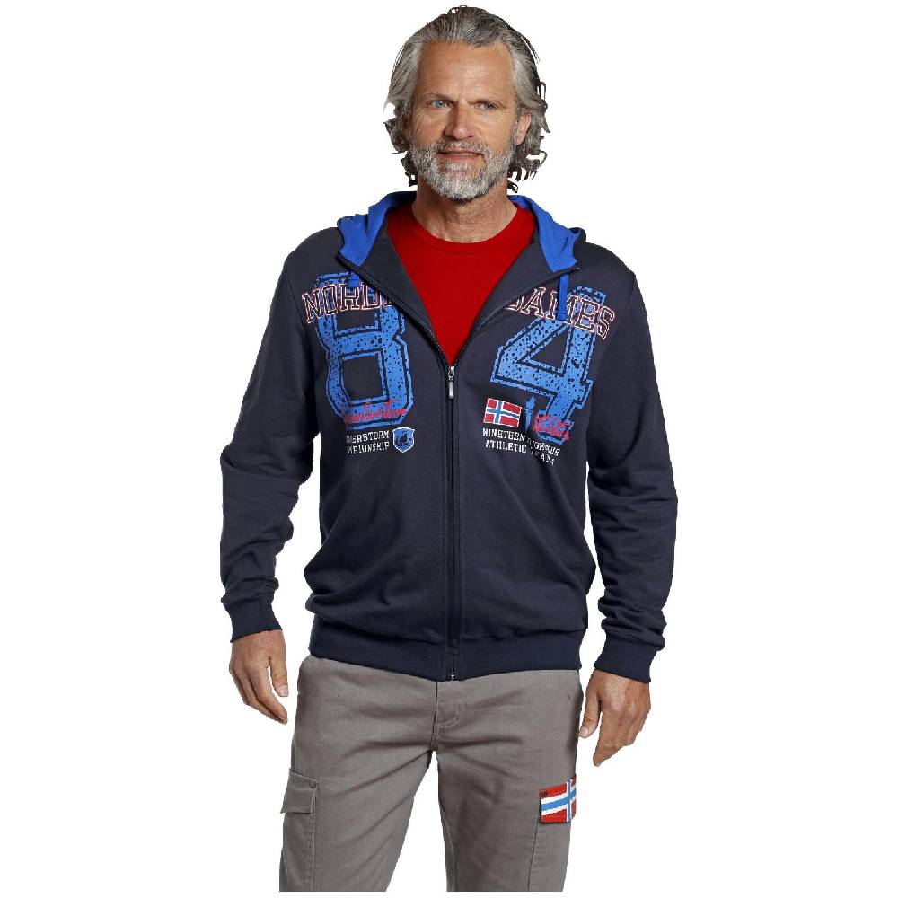 Jan Vanderstorm Sweatjacke GOSWIN dunkelblau Clearance-Verkauf