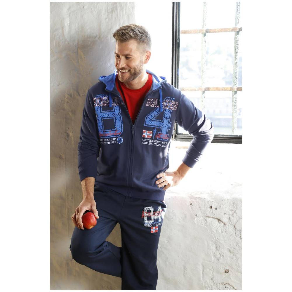 Jan Vanderstorm Sweatjacke GOSWIN dunkelblau Clearance-Verkauf