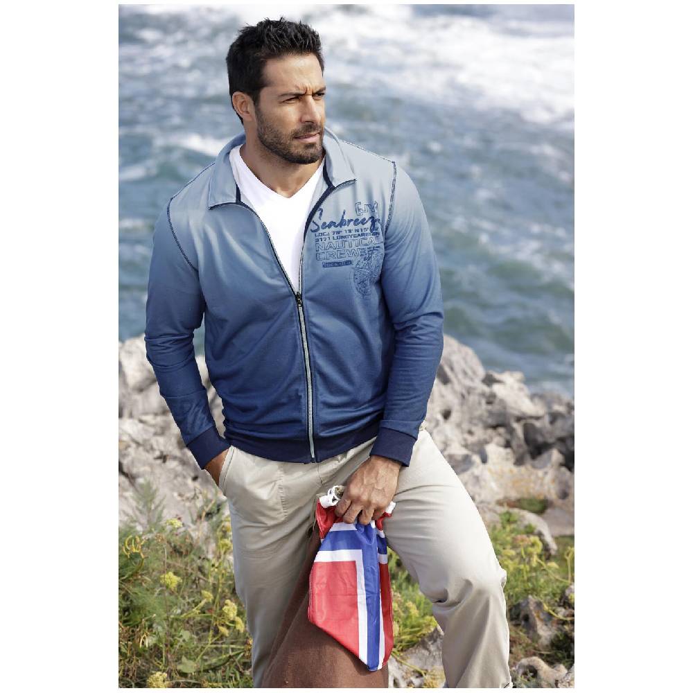 Jan Vanderstorm Sweatjacke JAIS blau Verkauf