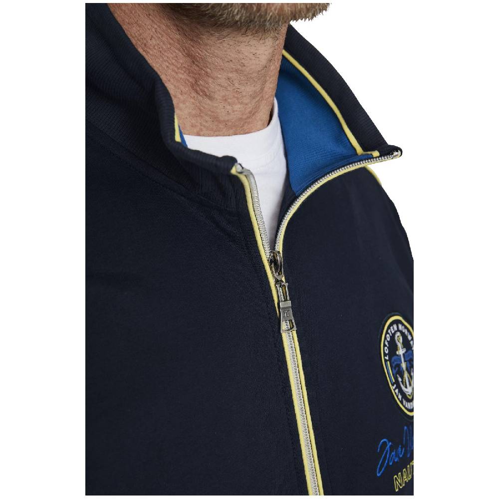 Jan Vanderstorm Sweatjacke PIINUS dunkelblau Schlussverkauf