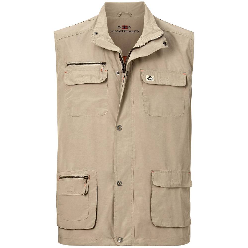 Jan Vanderstorm Trekking Weste HELMBOT beige Fabrikverkauf