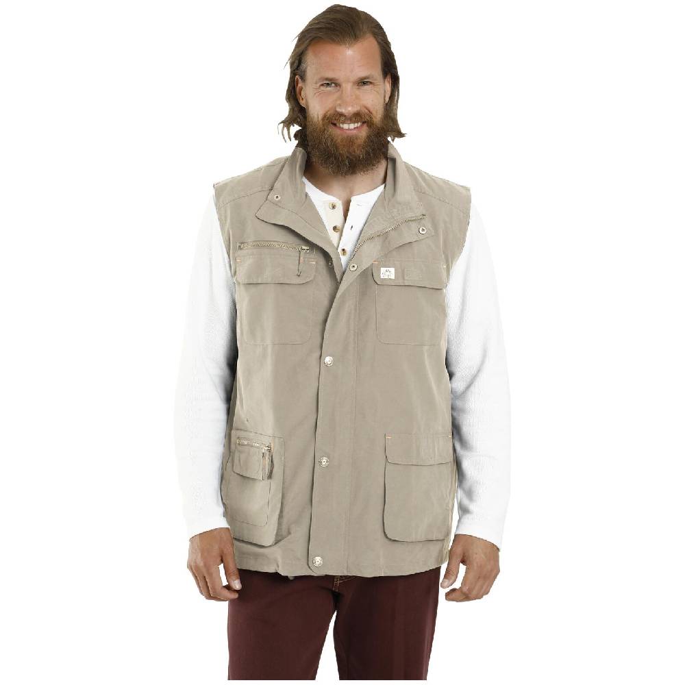 Jan Vanderstorm Trekking Weste HELMBOT beige Fabrikverkauf