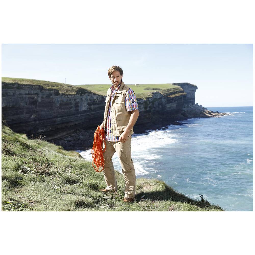 Jan Vanderstorm Trekking Weste HELMBOT beige Fabrikverkauf