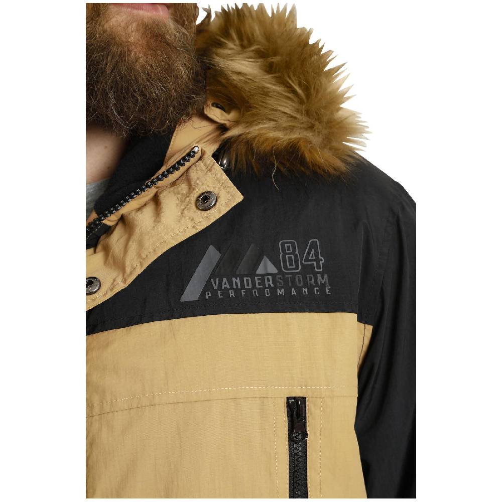 Jan Vanderstorm Parka JOKUM beige schwarz Fabrikpreis