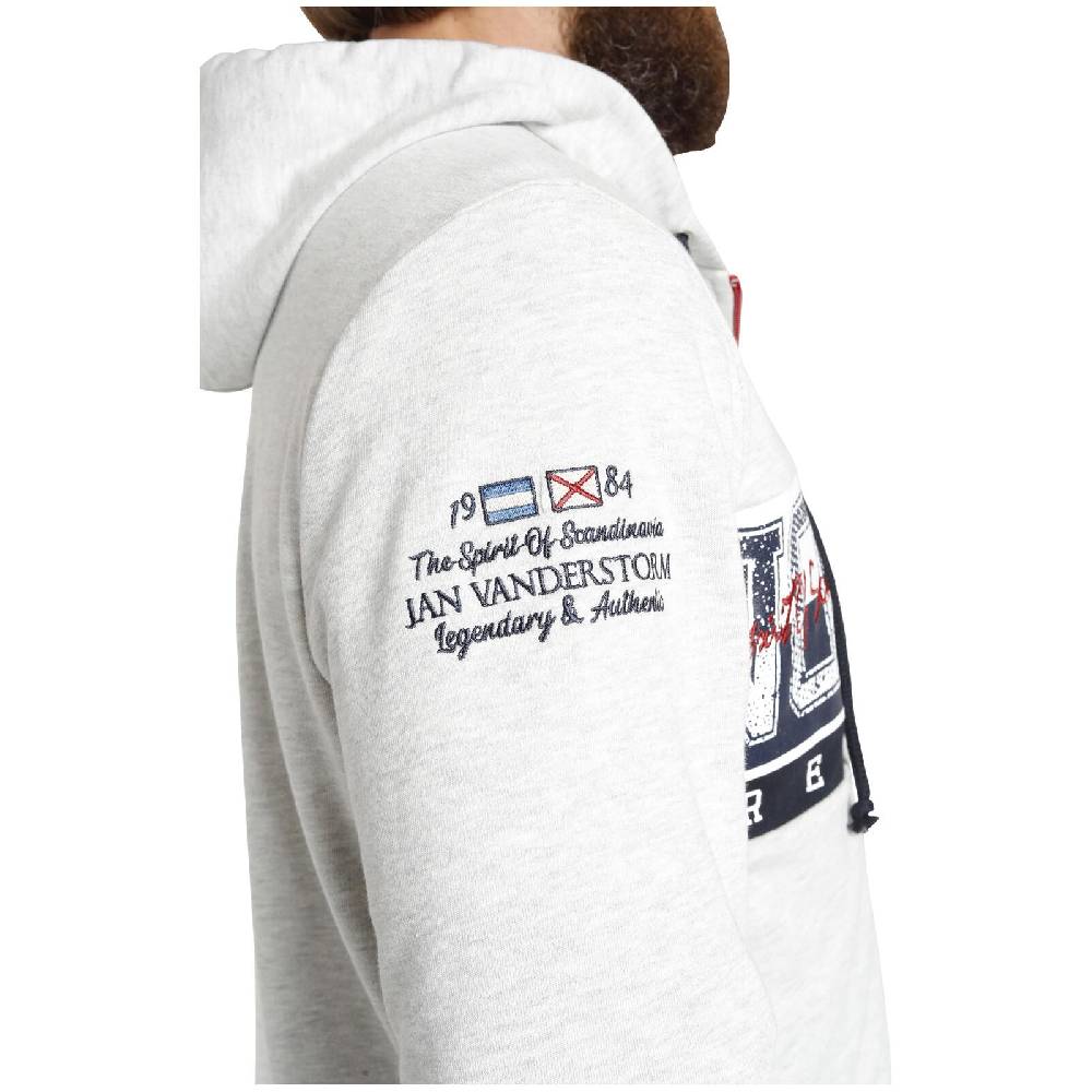 Jan Vanderstorm Sweatjacke ABBE hellgrau melange Sonderangebot