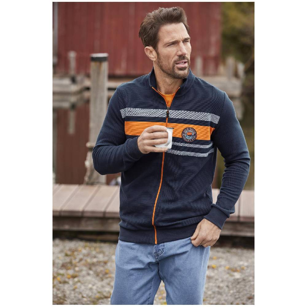 Jan Vanderstorm Sweatjacke HEELKO dunkelblau Räumungsverkauf