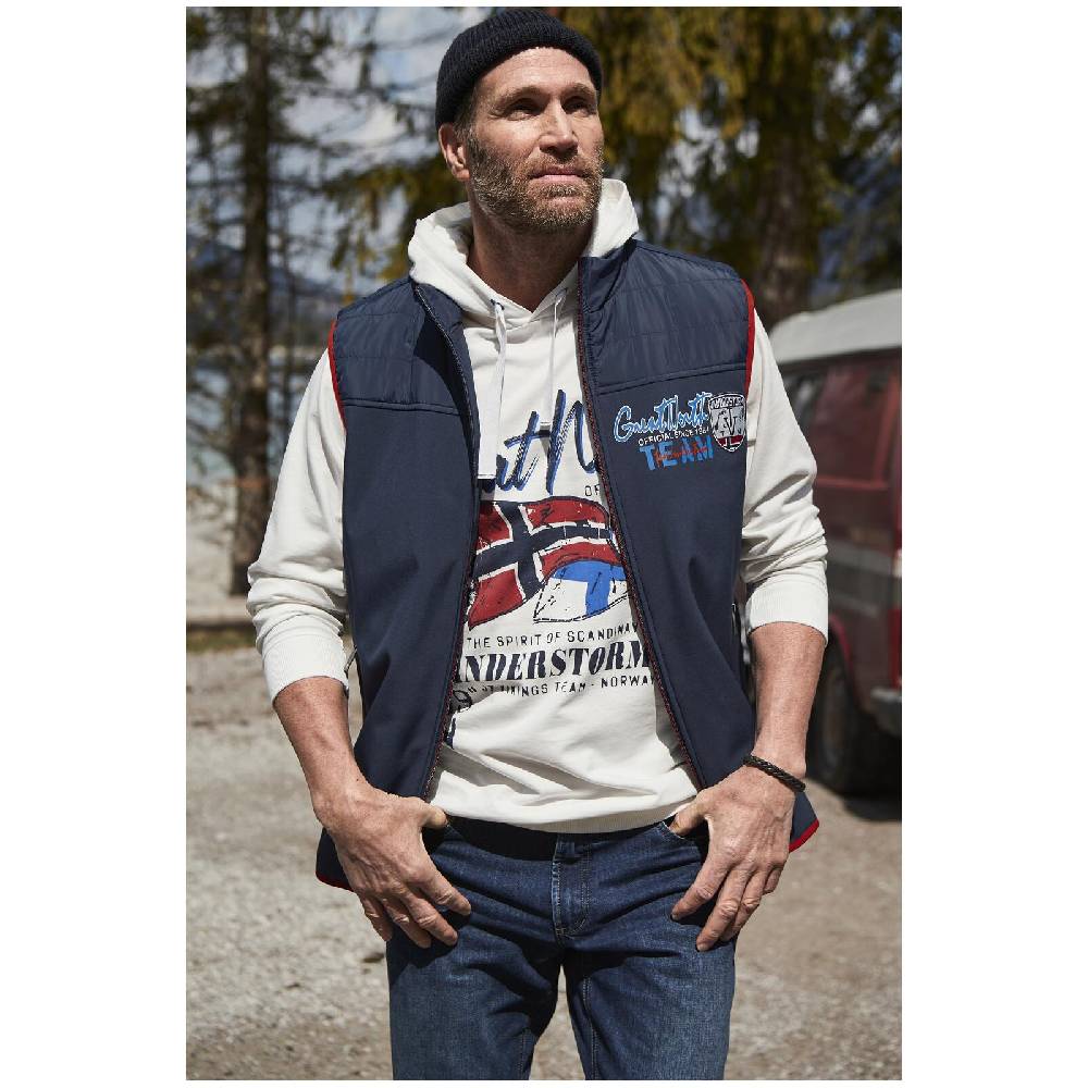 Jan Vanderstorm Outdoorweste HAAKON dunkelblau Tägliche Deals