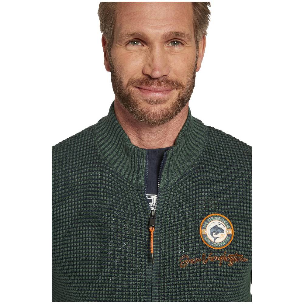 Jan Vanderstorm Strickjacke ISIDUR dunkelgrün Online