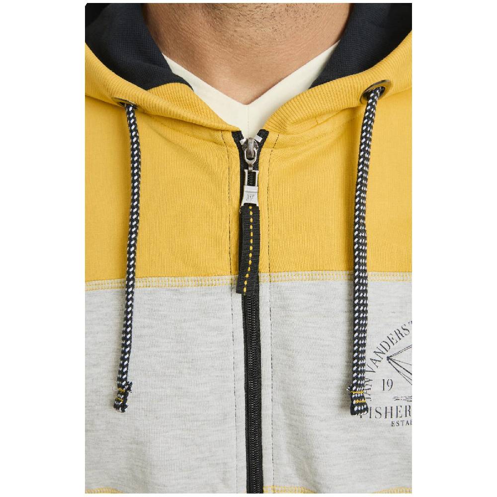 Jan Vanderstorm Sweatjacke PAULHARD gelb dunkelblau Fabrik Onlineshop