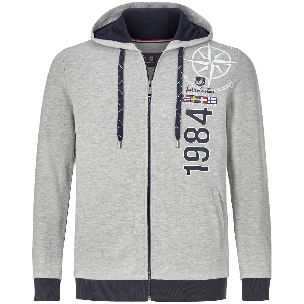 Jan Vanderstorm Sweatjacke EGINHARD silbergrau melange Muttertagsangebot