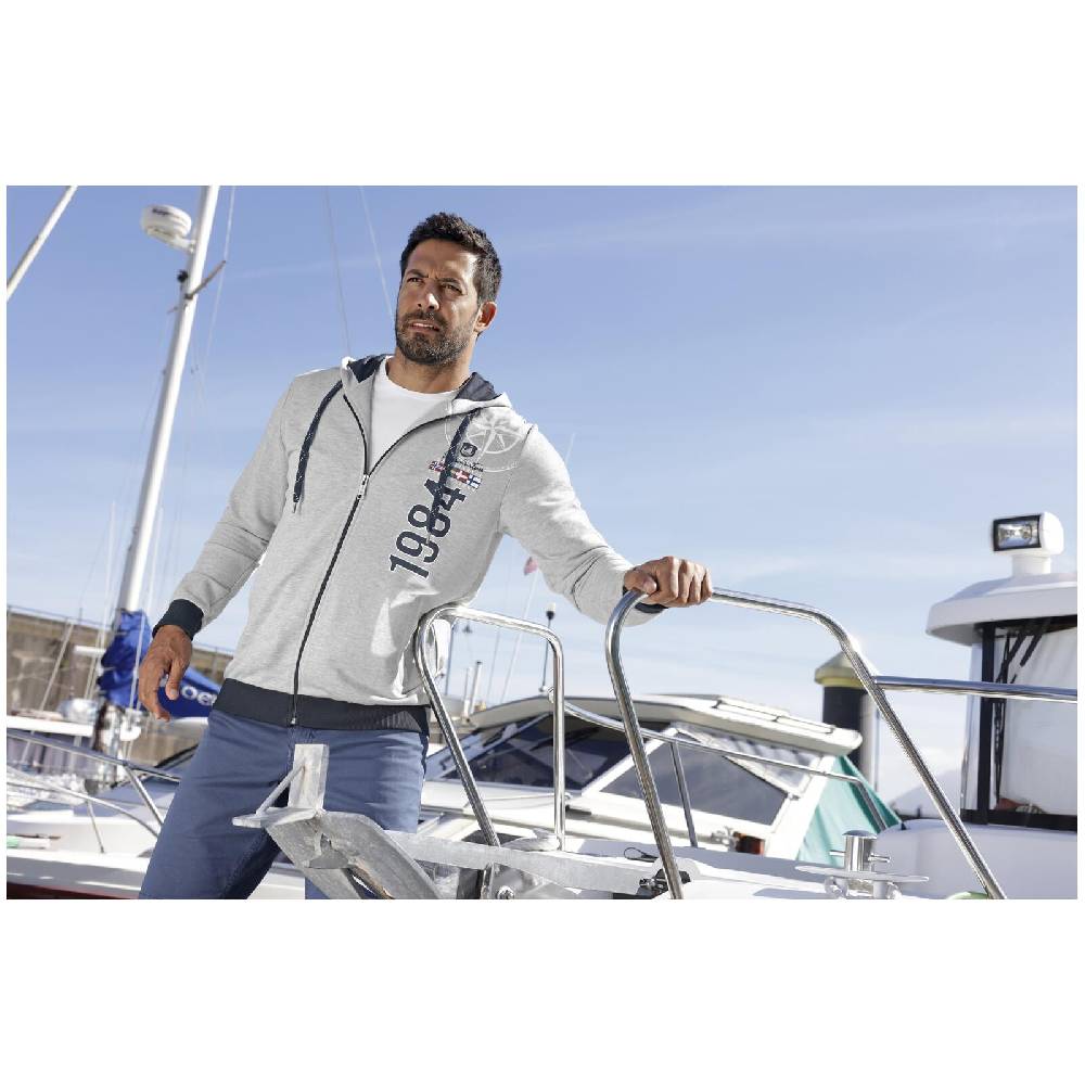Jan Vanderstorm Sweatjacke EGINHARD silbergrau melange Muttertagsangebot