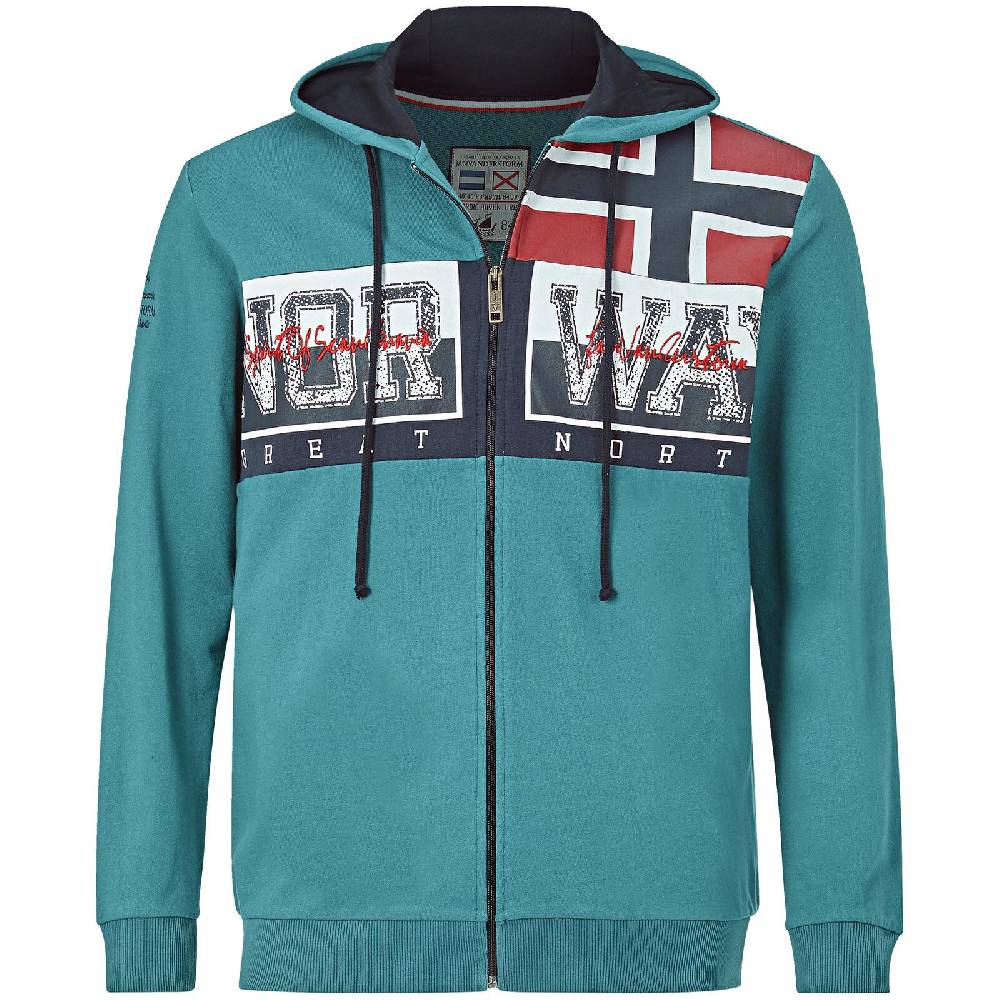 Jan Vanderstorm Sweatjacke ABBE petrol Lagerräumung