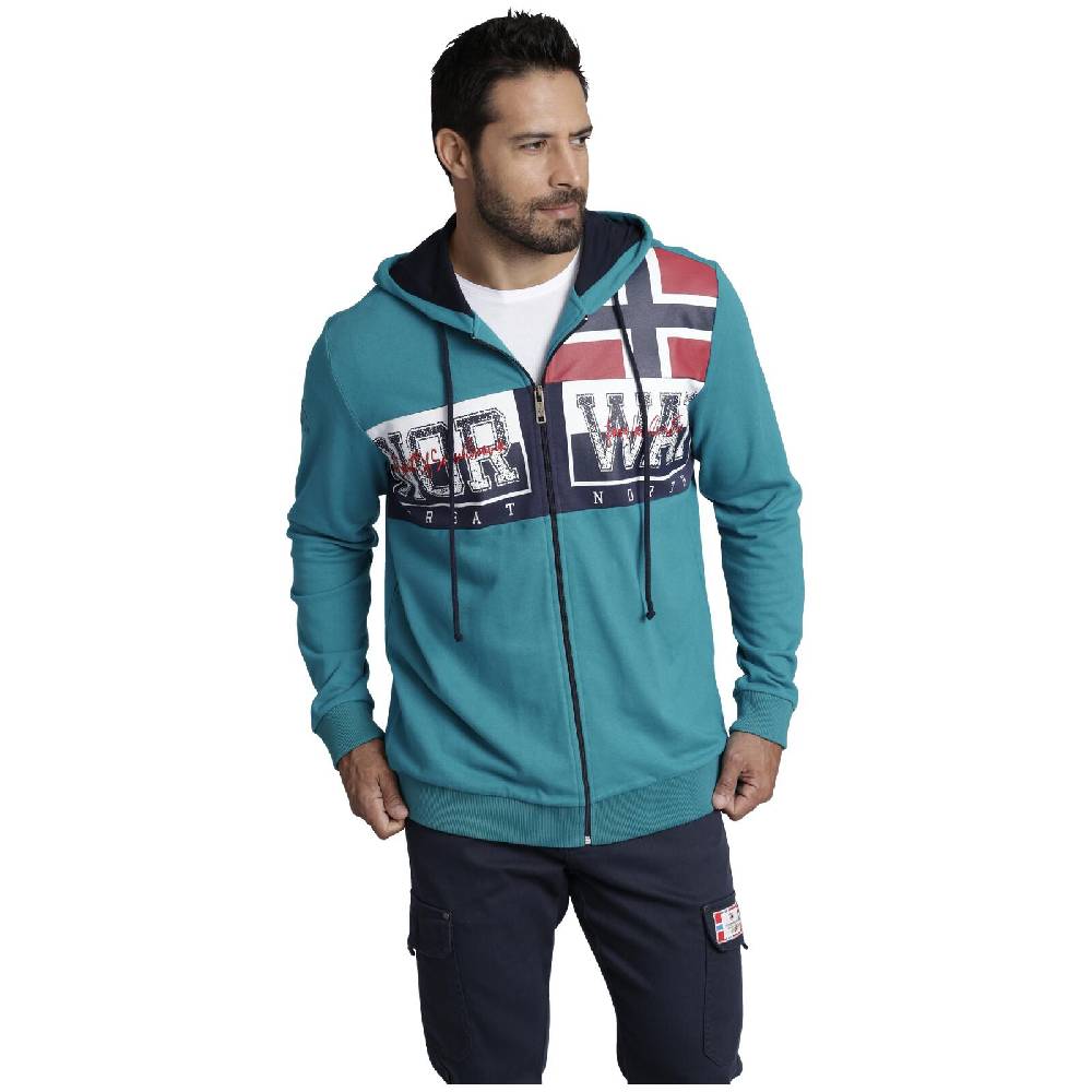 Jan Vanderstorm Sweatjacke ABBE petrol Lagerräumung