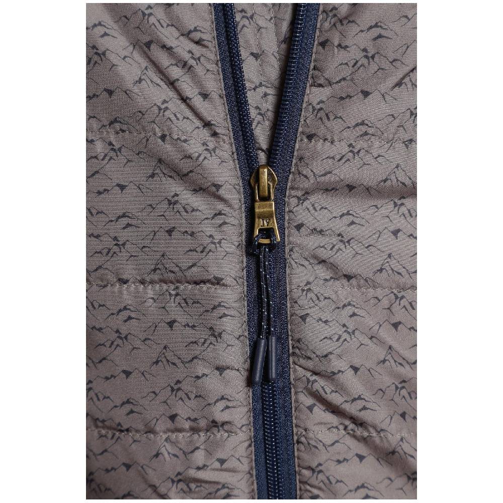 Jan Vanderstorm Steppweste HJALTE beige bedruckt Top Angebot