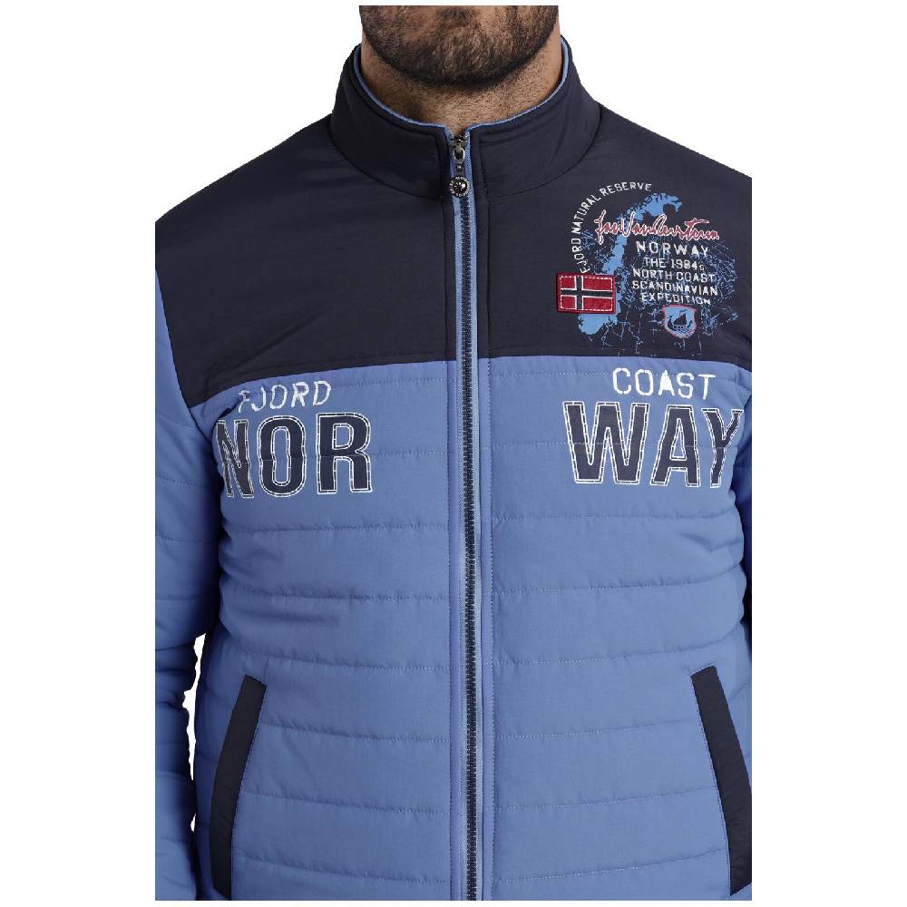 Jan Vanderstorm Steppjacke VOLKWIN blau Blitzangebot