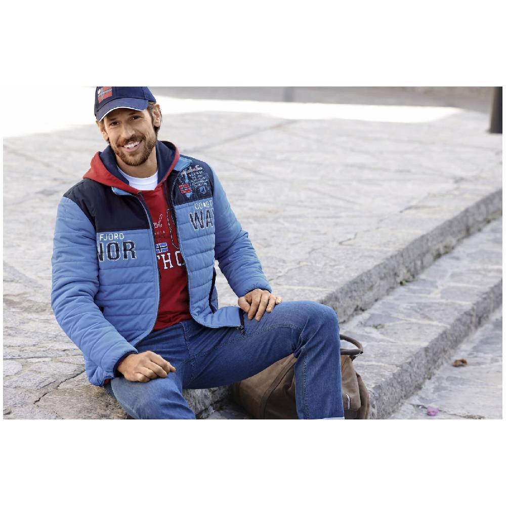 Jan Vanderstorm Steppjacke VOLKWIN blau Blitzangebot