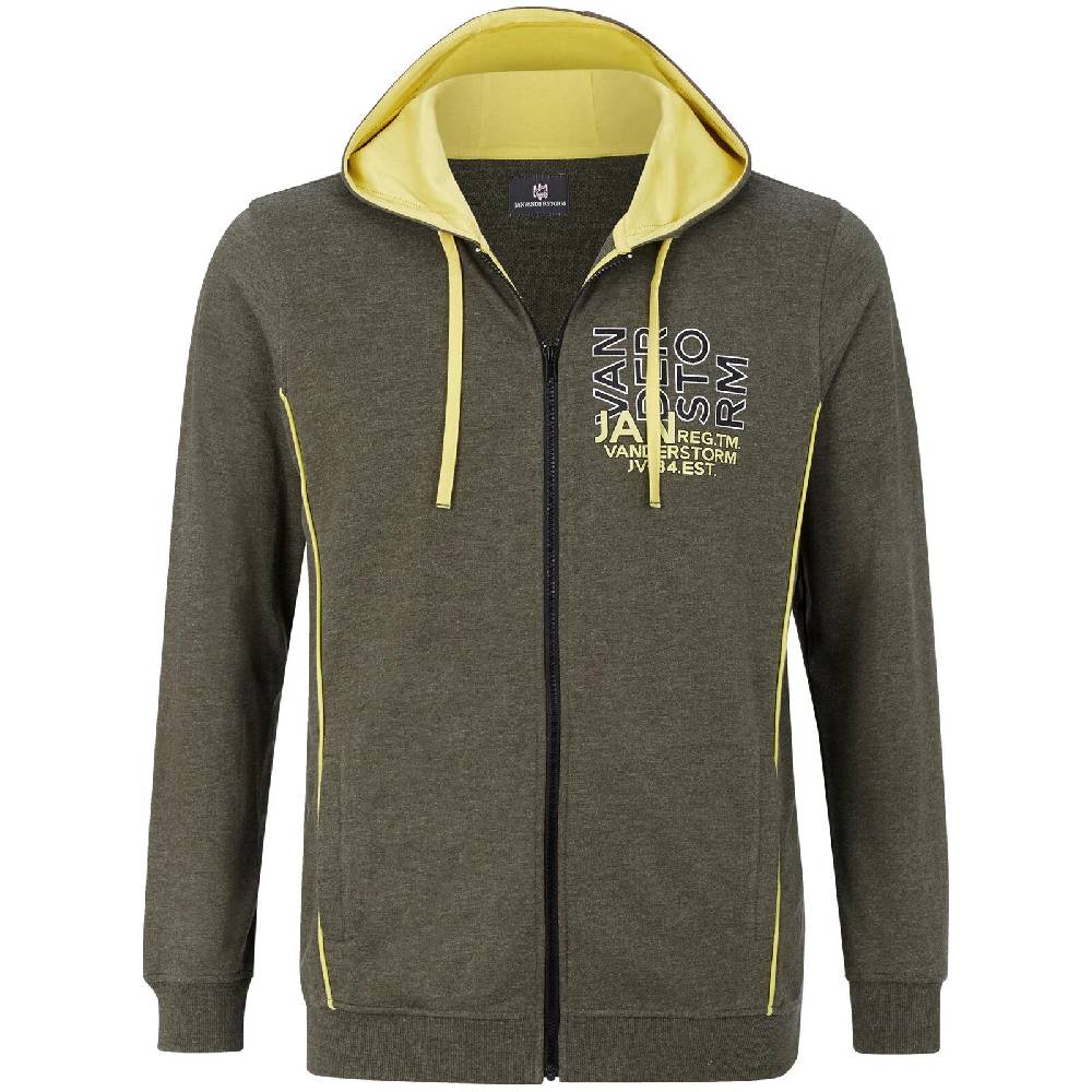 Jan Vanderstorm Sweatjacke BALSA oliv melange Räumungsverkauf